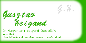 gusztav weigand business card